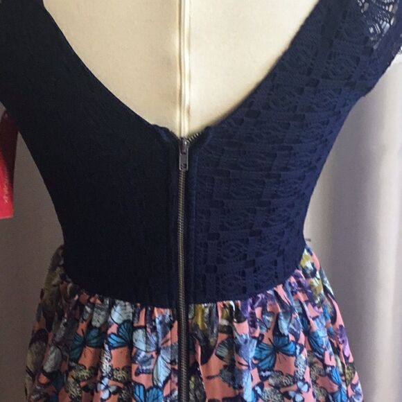 Lace top dress with colorful butterfly skirt in XS by XHILARATION - Picture 11 of 16